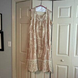 Magnolia Pearl Pink & White Applique Lace Dress